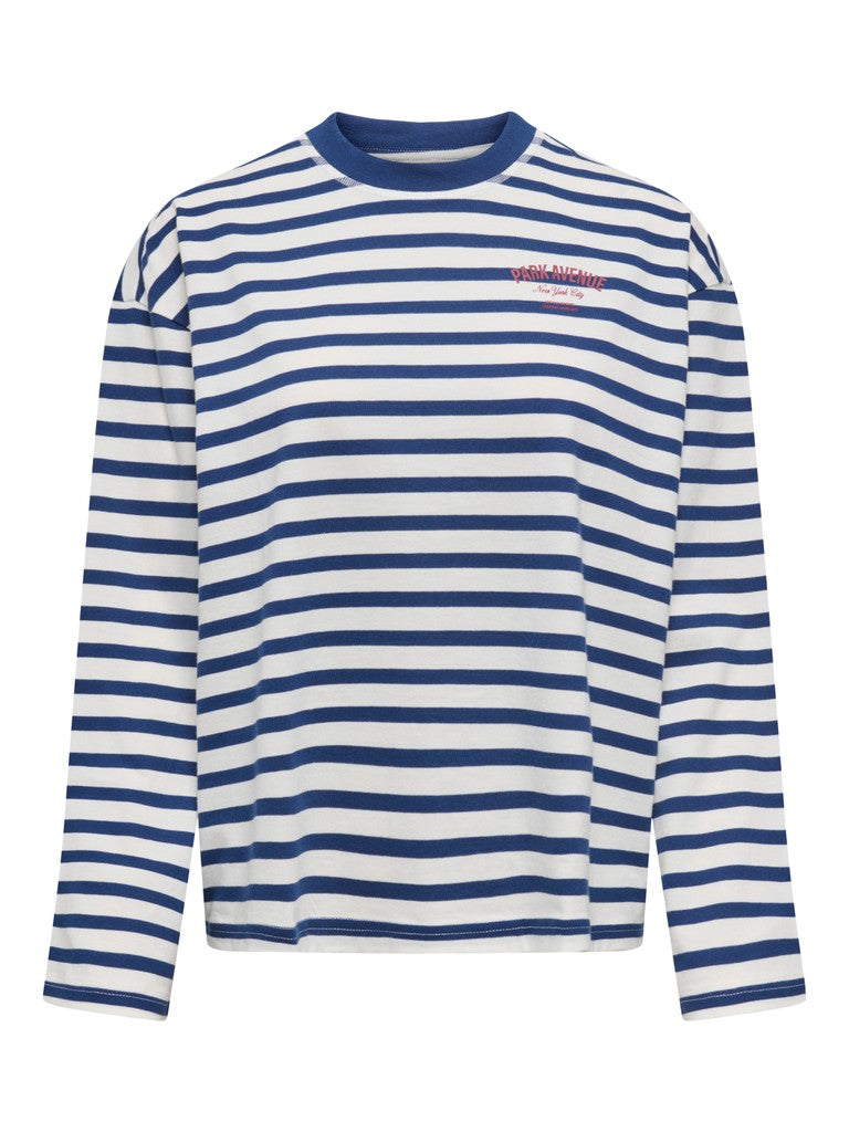 ONLY Freja L/S Stripe Top | Cloud Dancer