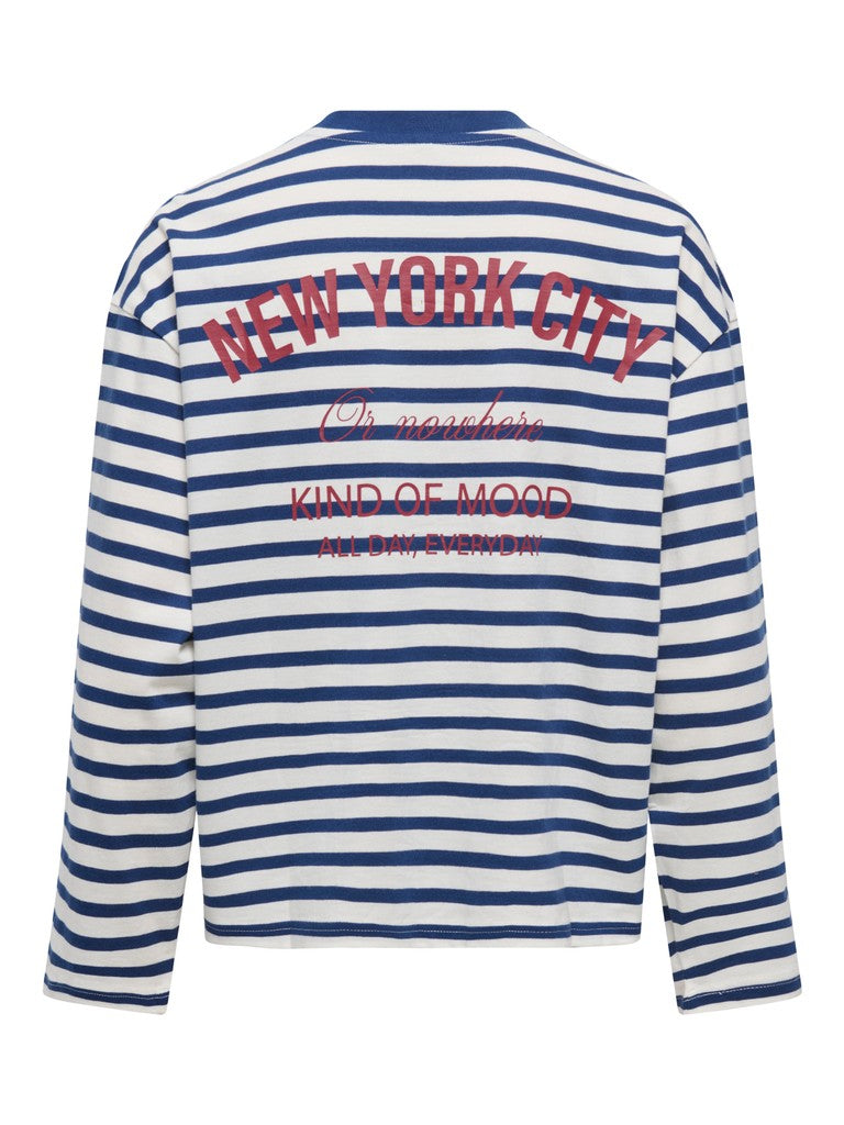 ONLY Freja L/S Stripe Top | Cloud Dancer