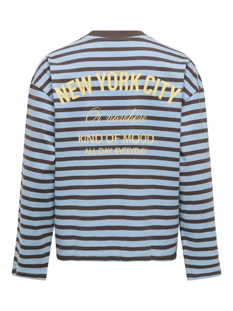 ONLY Freja L/S Stripe Top | Blue