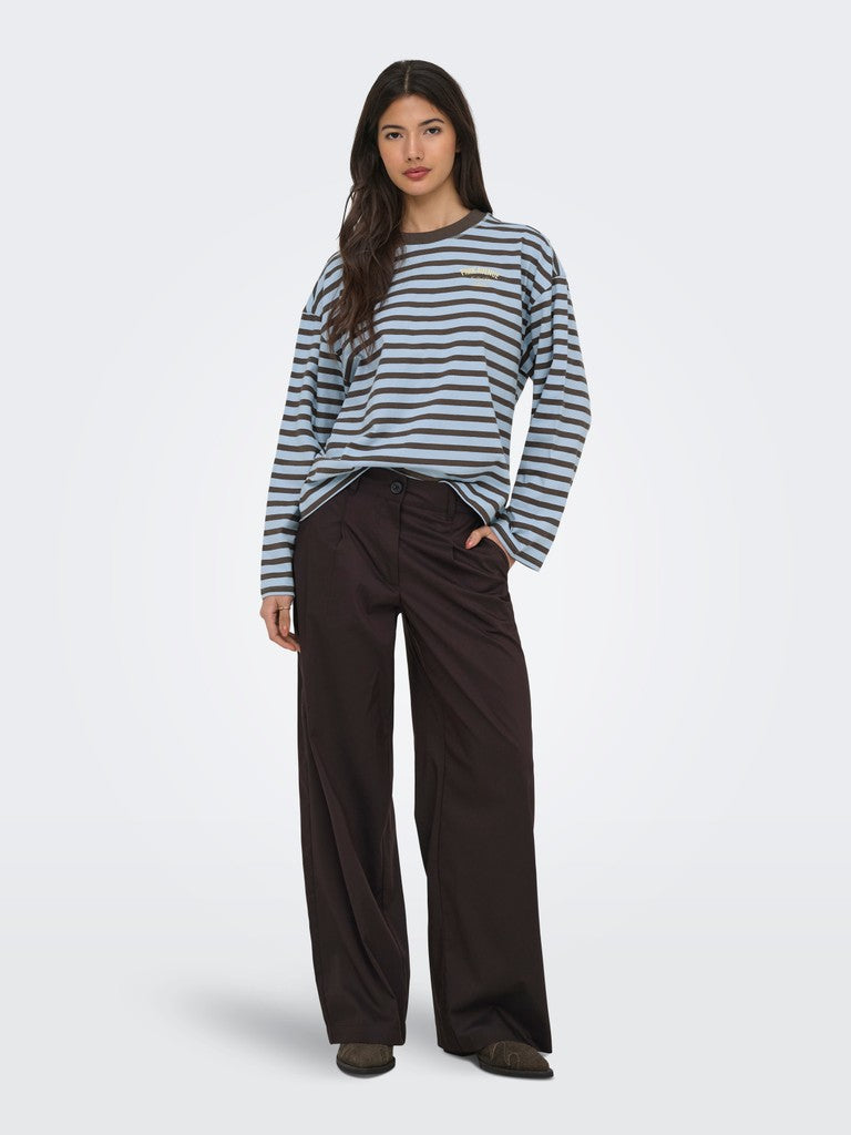 ONLY Freja L/S Stripe Top | Blue