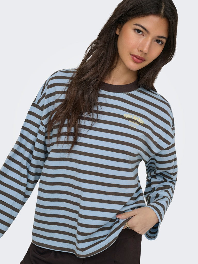 ONLY Freja L/S Stripe Top | Blue
