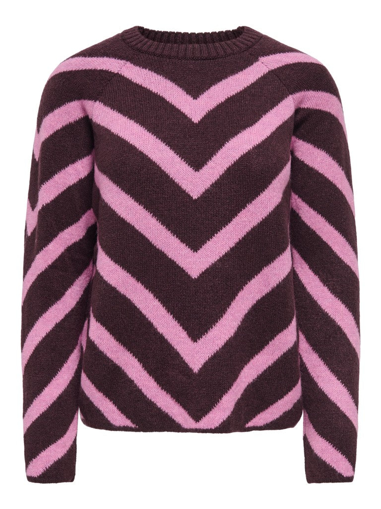 Only Eliza L/S Pullover | Fudge