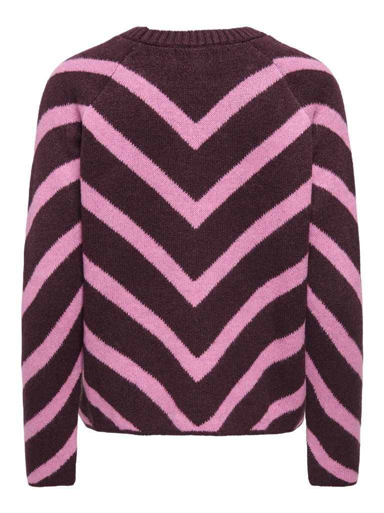 Only Eliza L/S Pullover | Fudge