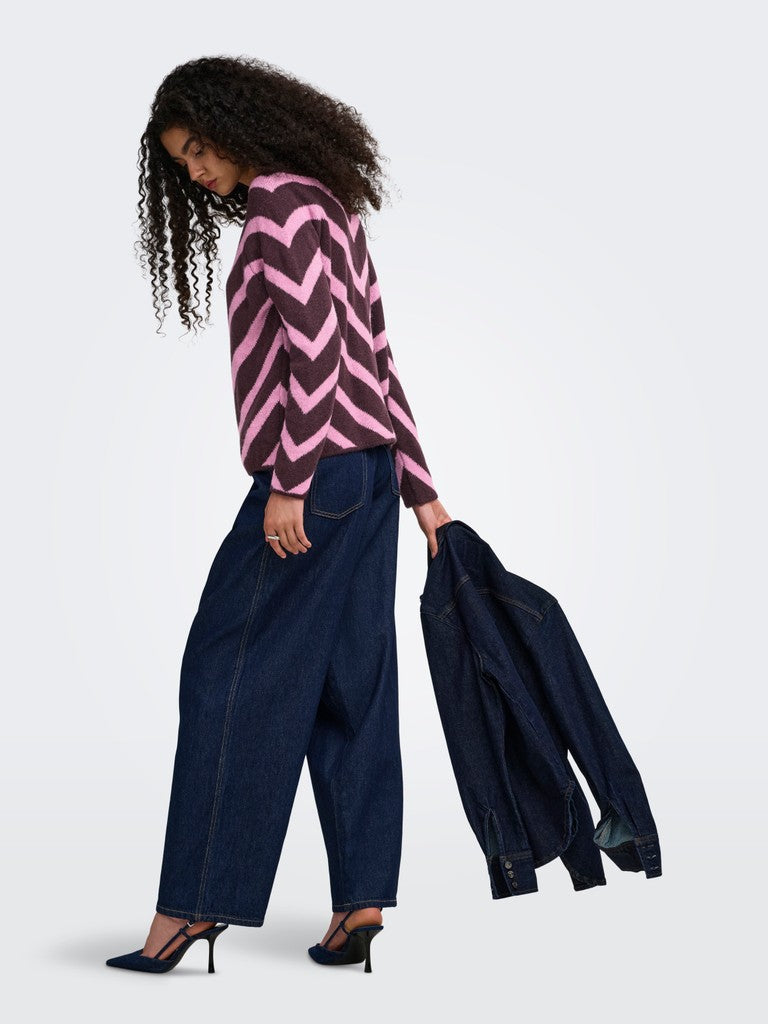 Only Eliza L/S Pullover | Fudge