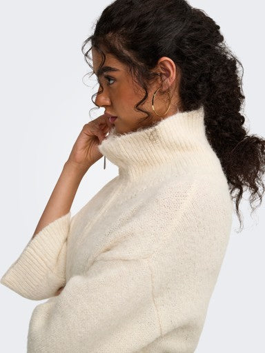 Only Maggie 3/4 Wide Sleeve Zip Cardigan | Birch 15375131