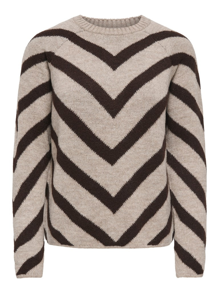 Only Eliza L/S Pullover | Coffee