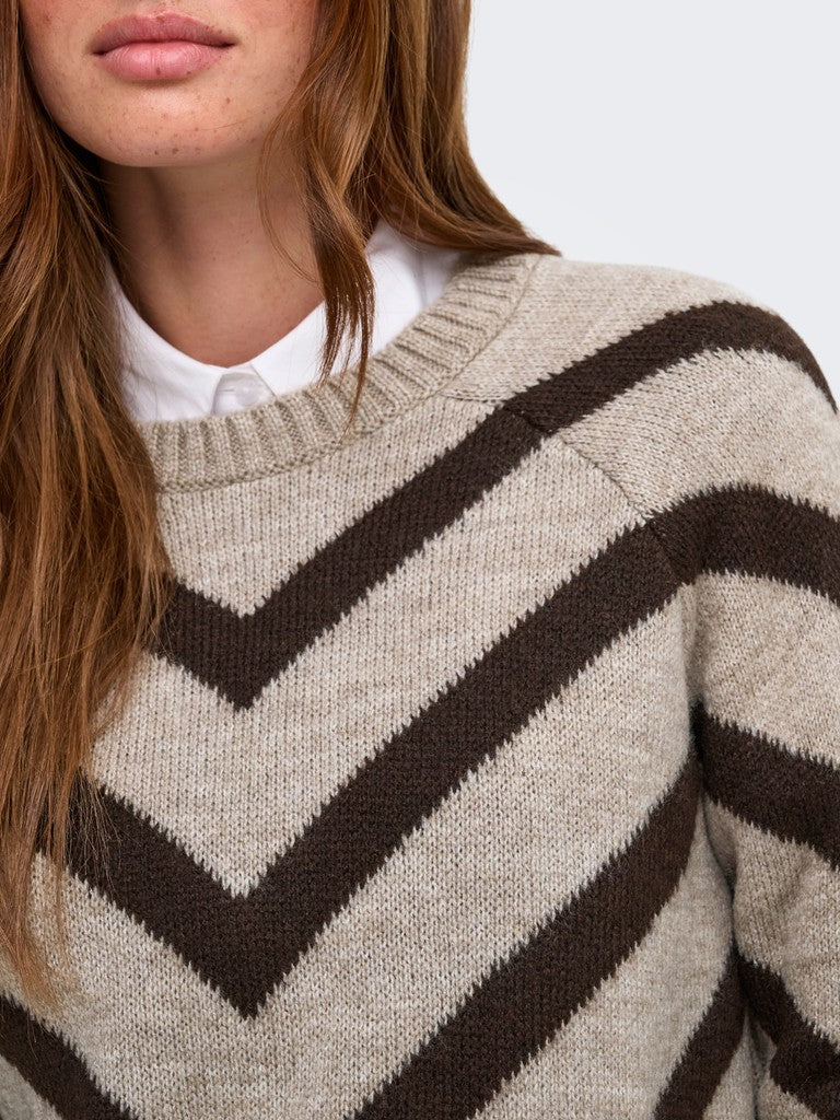 Only Eliza L/S Pullover | Coffee