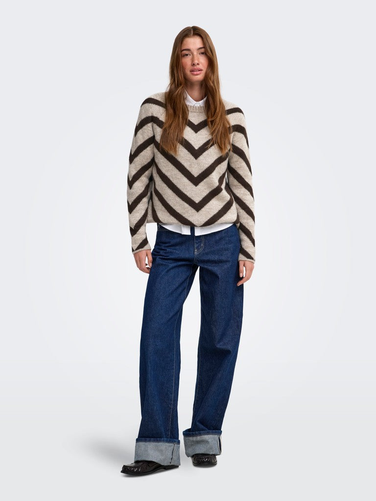 Only Eliza L/S Pullover | Coffee