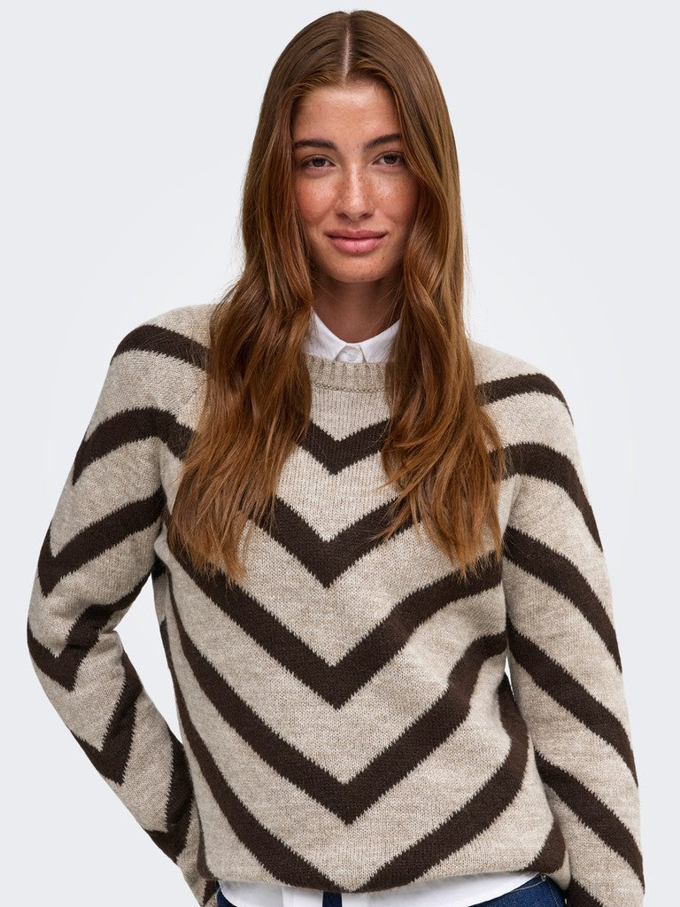 Only Eliza L/S Pullover | Coffee