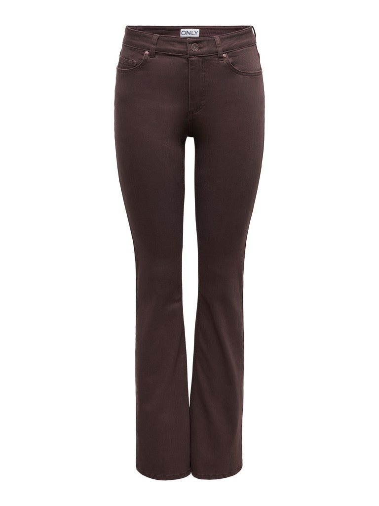 ONLY Blush Mid Flared Colour Jeans | Coffee
