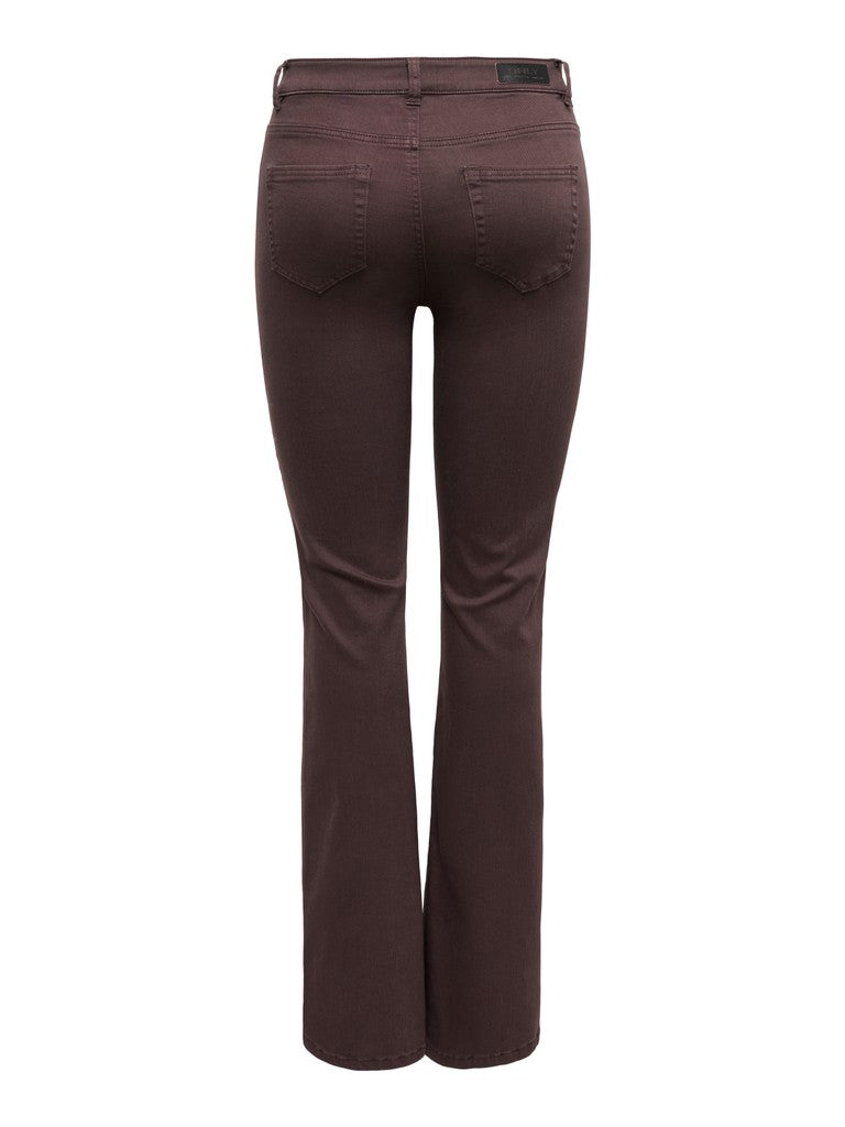 ONLY Blush Mid Flared Colour Jeans | Coffee