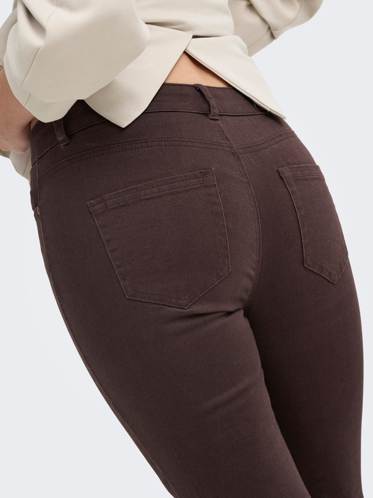 ONLY Blush Mid Flared Colour Jeans | Coffee