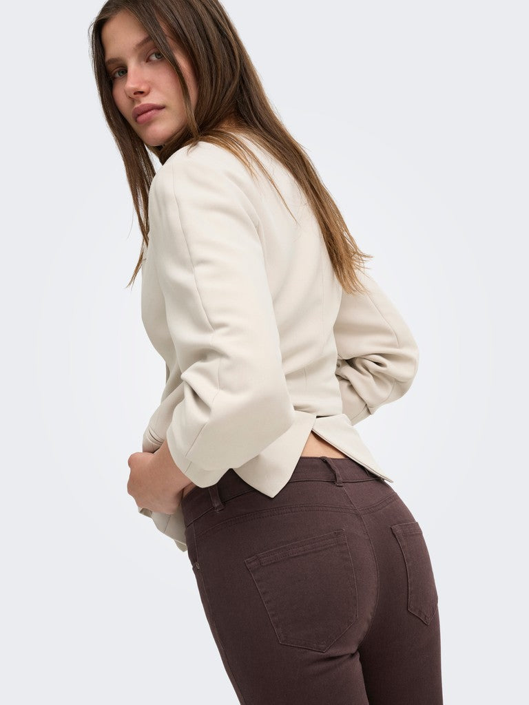 ONLY Blush Mid Flared Colour Jeans | Coffee