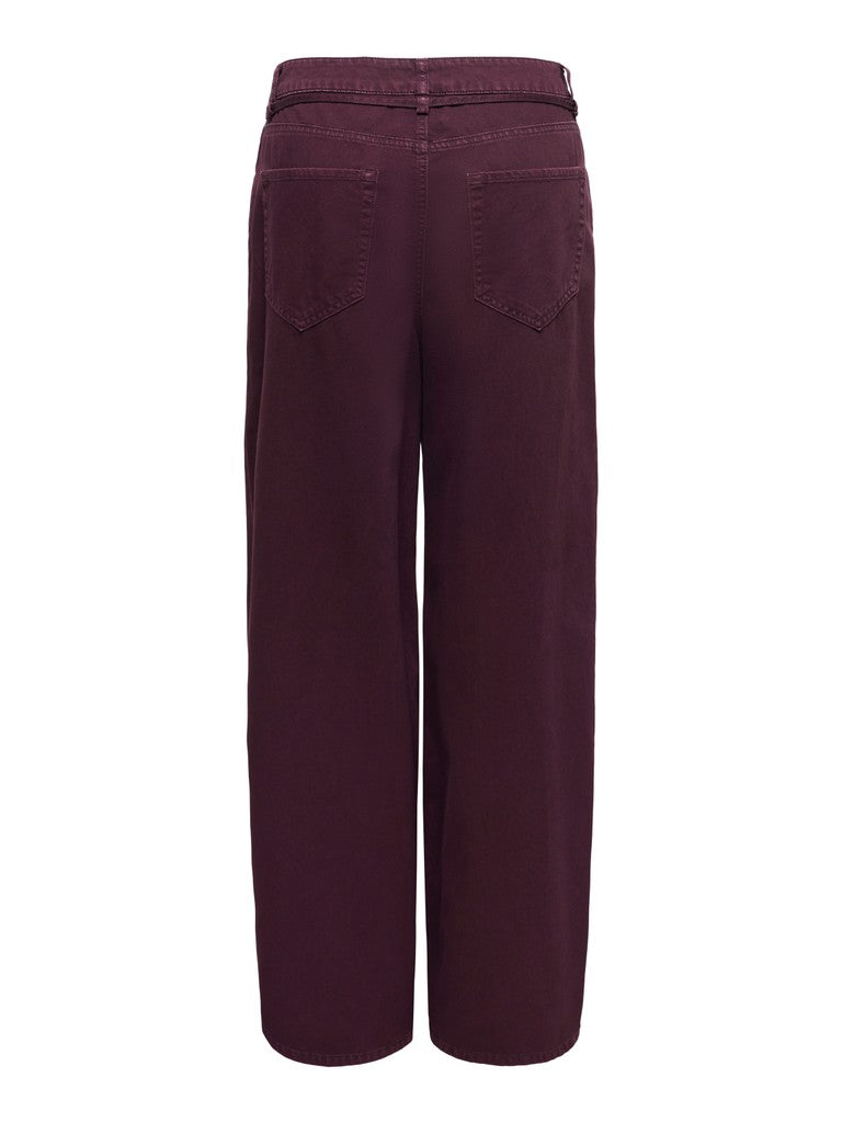 ONLY Gianna-Silla MW ST Belt Trousers | Fudge