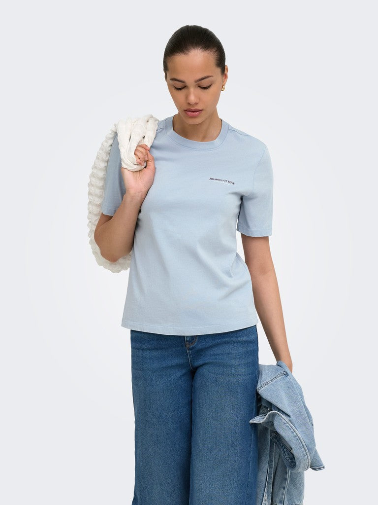 ONLY Lucy Monja SS Top | Dust Blue