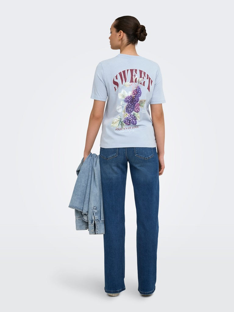 ONLY Lucy Monja SS Top | Dust Blue