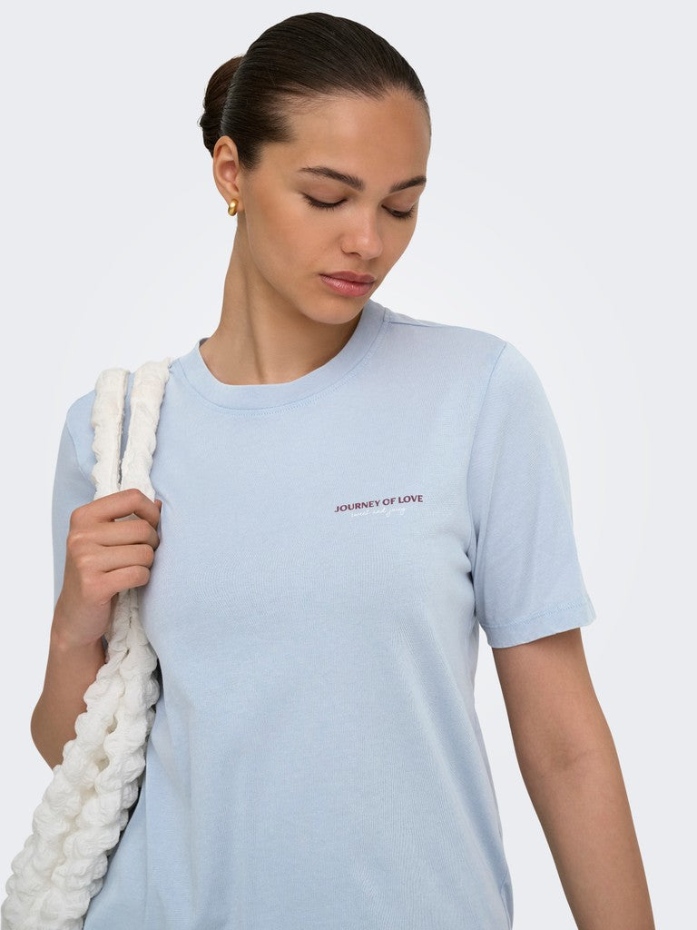 ONLY Lucy Monja SS Top | Dust Blue
