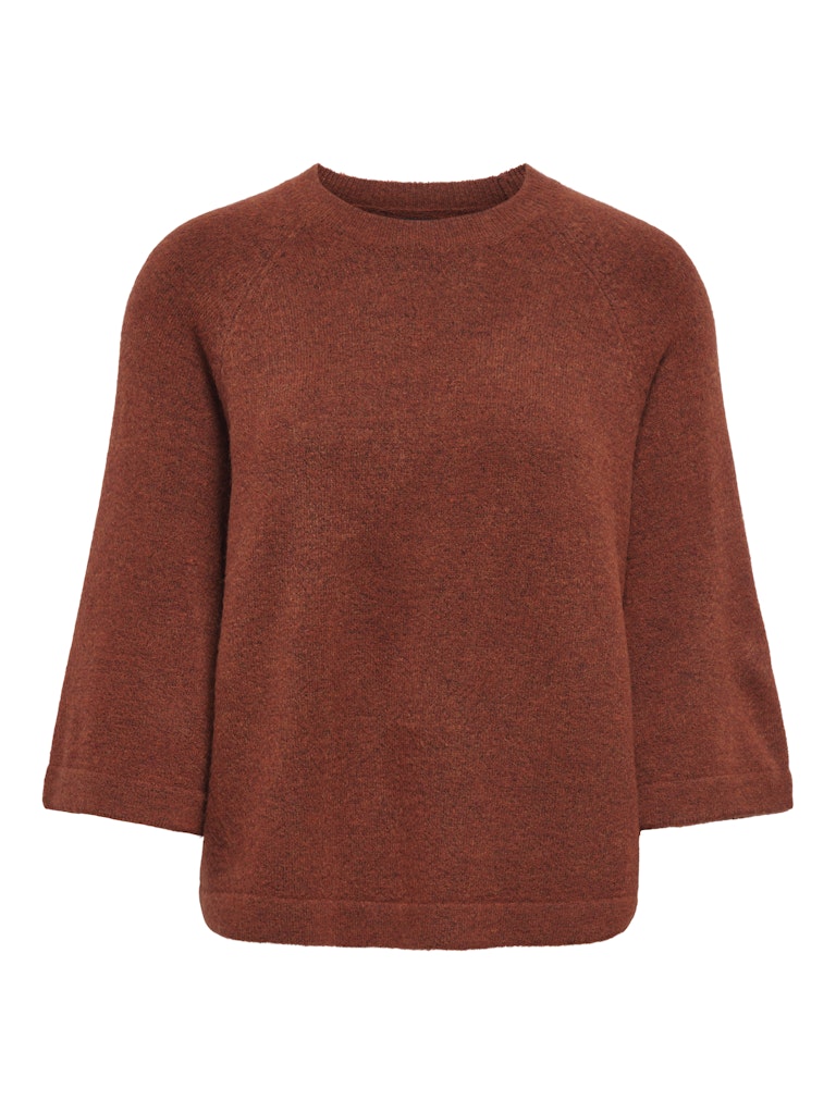 ONLY Batwing Knit Pullover Rust – flat lay front