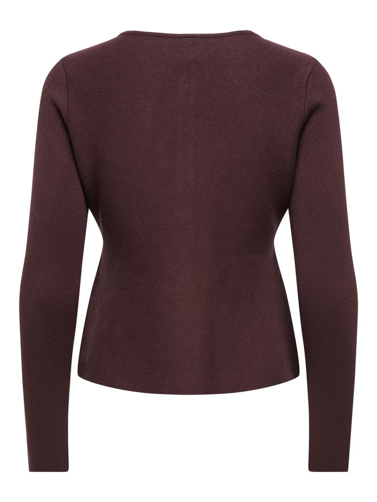 ONLY Melli LS ONeck Button Cardigan | Fudge