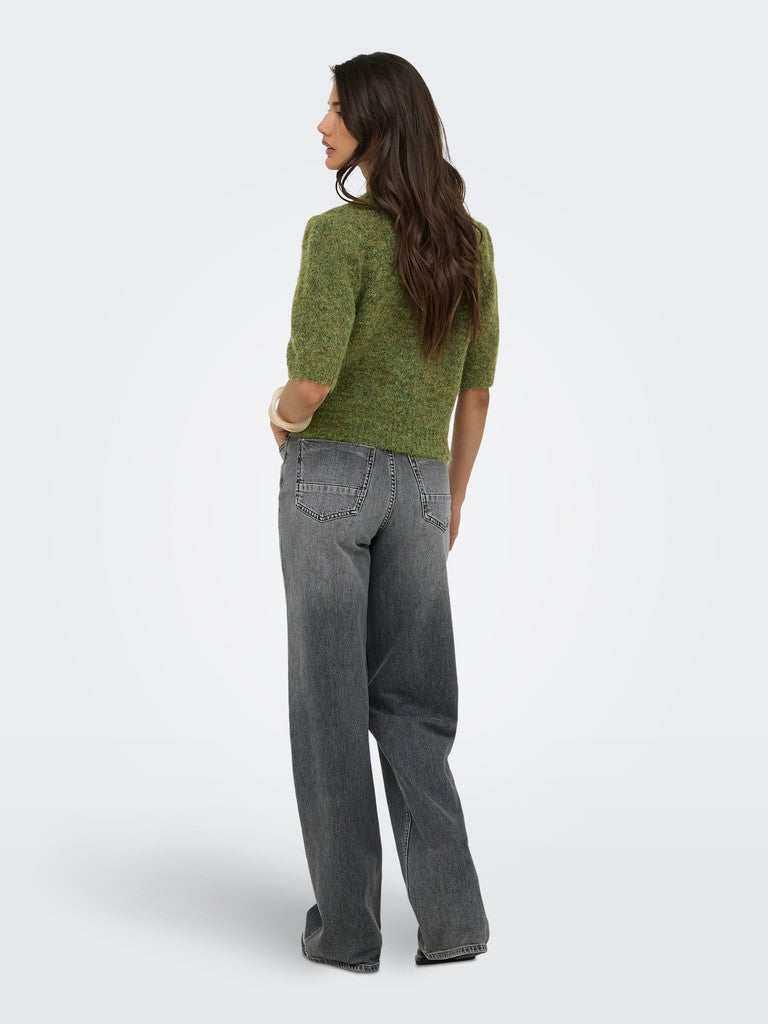 ONLY Nellie SS O-Neck Knit Pullover | Forest