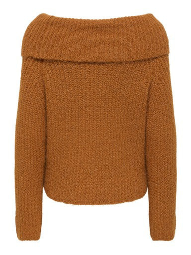 Only Maggie Long Sleev Off Shoulder Knit | Ginger 15381393