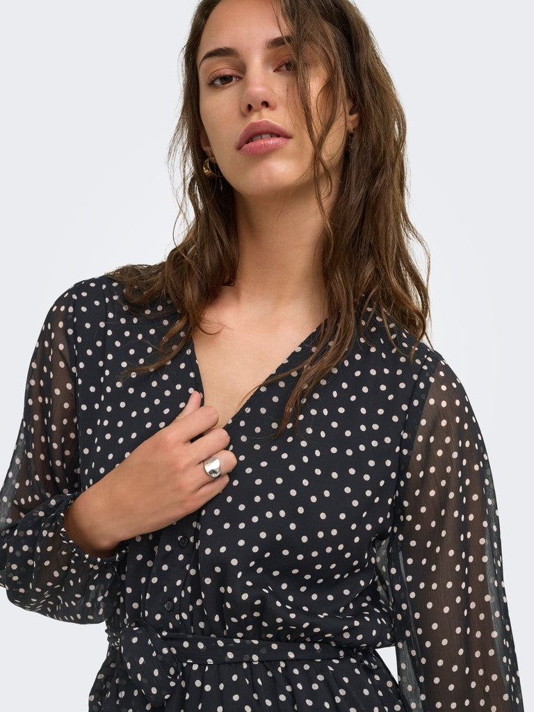 ONLY Cera Life 3/4 Short Dress | Black