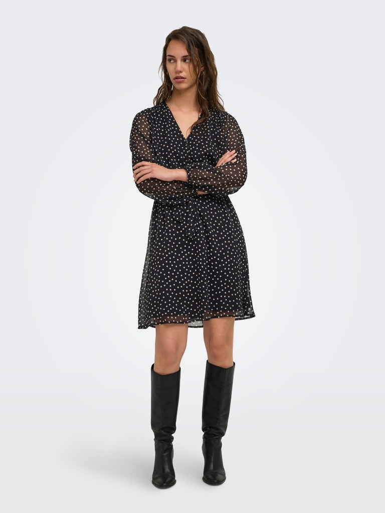 ONLY Cera Life 3/4 Short Dress | Black
