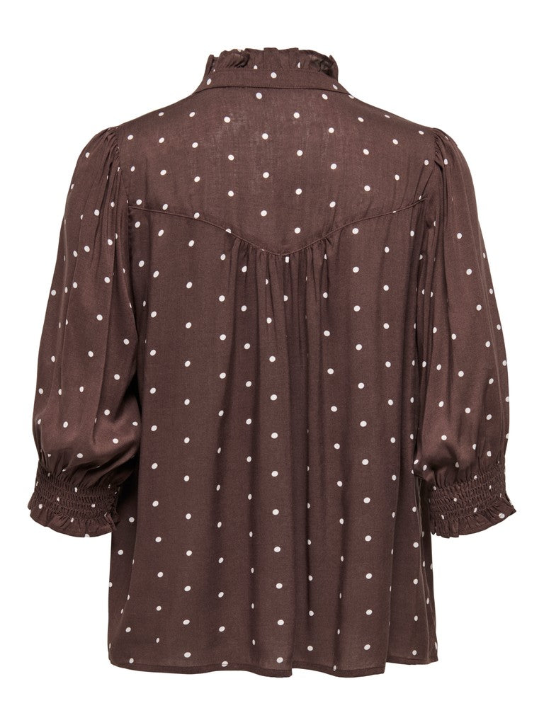 ONLY Raya 3/4 Shirt | Mahogary