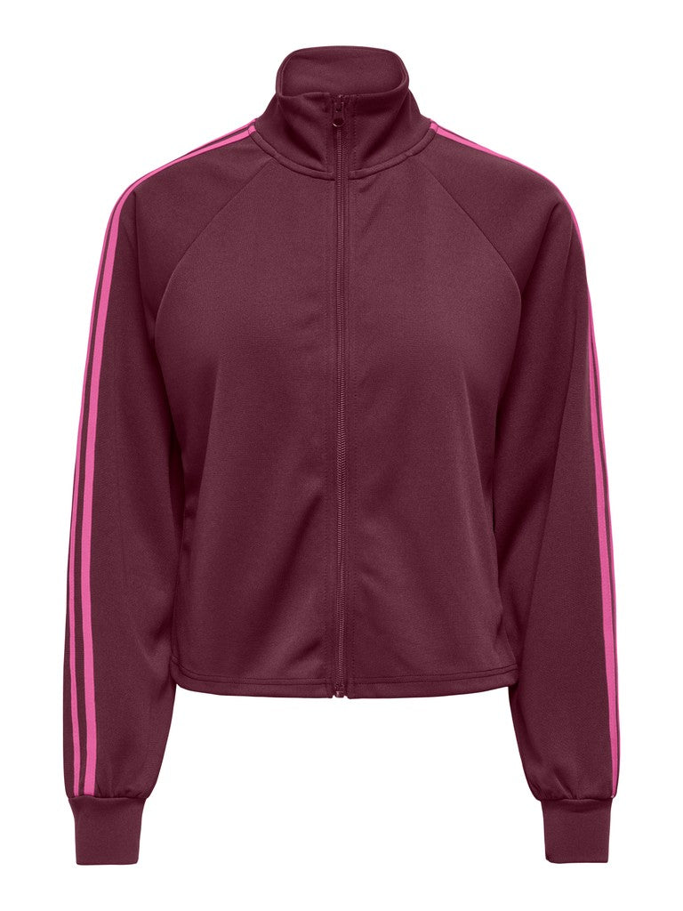 ONLY Cayla Zip Neck Sweatshirt | Fig