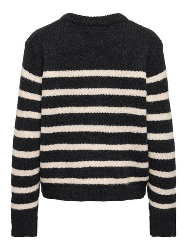Only Maggie Long Sleeve Baseball Neck Cardigan | Black 15375125
