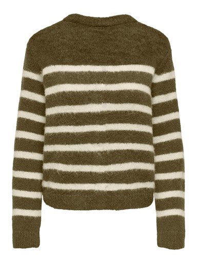 Only Maggie Long Sleeve Baseball Neck Cardigan | Beech Green 15375125