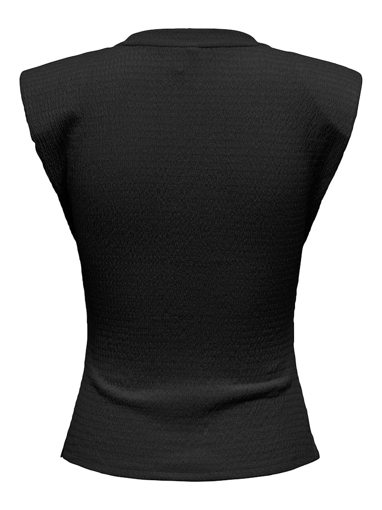 ONLY Debbie S/S Shoulder Top | Black
