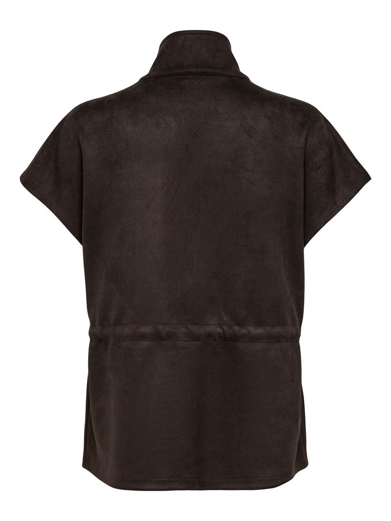 ONLY Mira S/L Faux Suede Waist | Chocolate