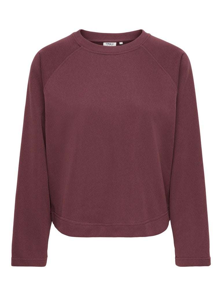 ONLY Ofelia L/S Raglan Sweatshirt | Chocolate