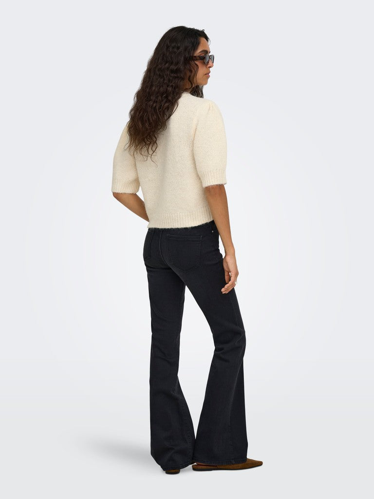 ONLY Nellie SS O-Neck Knit Pullover | Birch