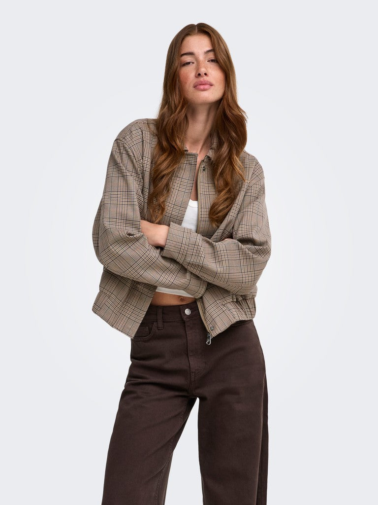 ONLY Ursula Check Bomber | Coconut