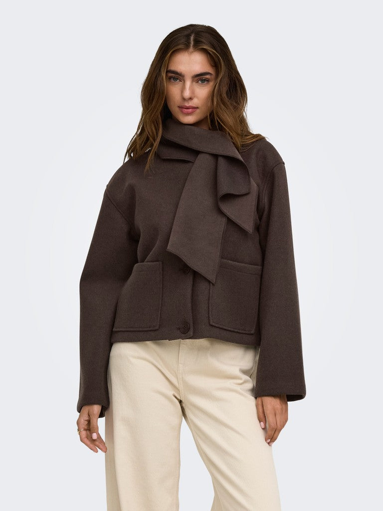ONLY Carrie Scarf Jacket | Fudge