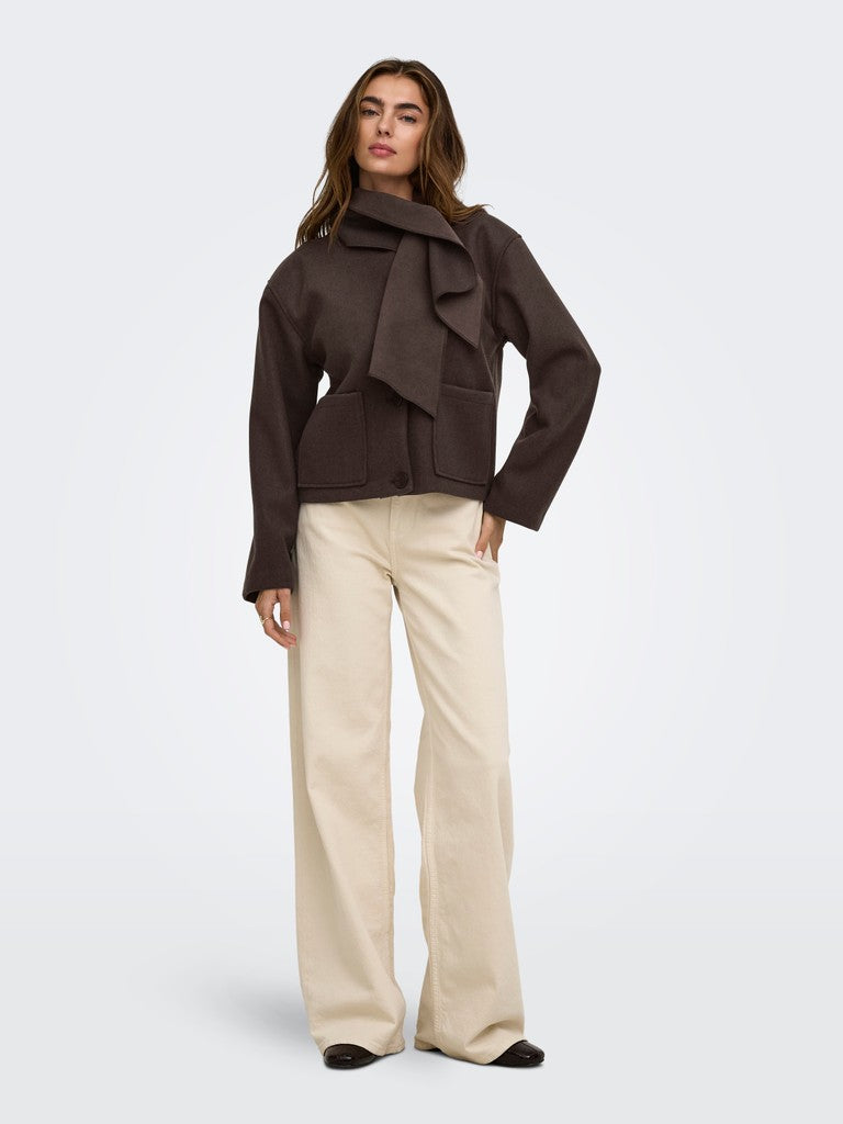 ONLY Carrie Scarf Jacket | Fudge