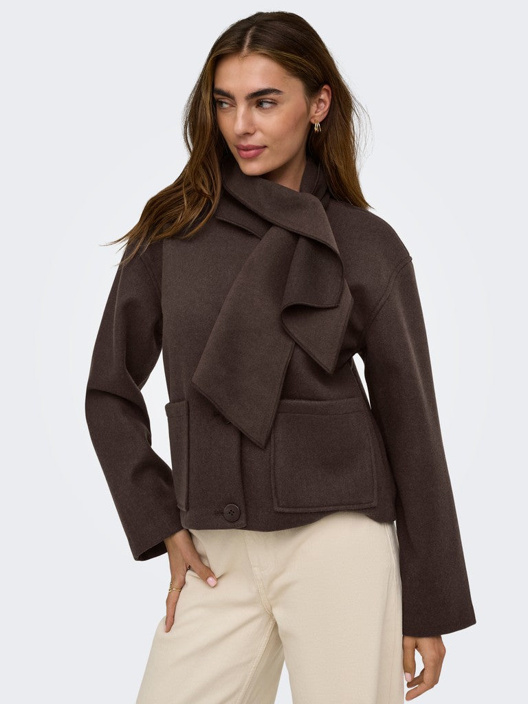 ONLY Carrie Scarf Jacket | Fudge