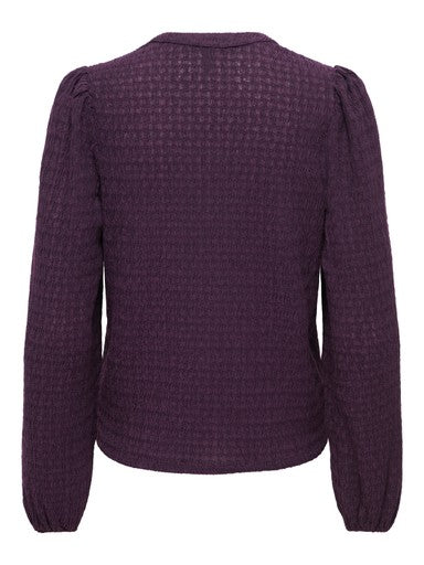Only Ilse Long Sleeve V-Neck Top | Plum 15384066