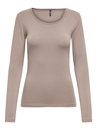 ONLY Live Love Long Sleeve Top |  Light Grey 15204712