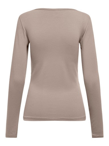 ONLY Live Love Long Sleeve Top |  Light Grey 15204712