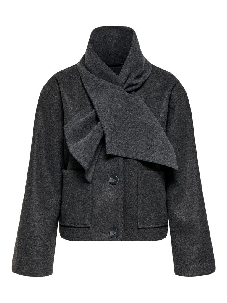 ONLY Carrie Scarf Jacket | Dark Grey