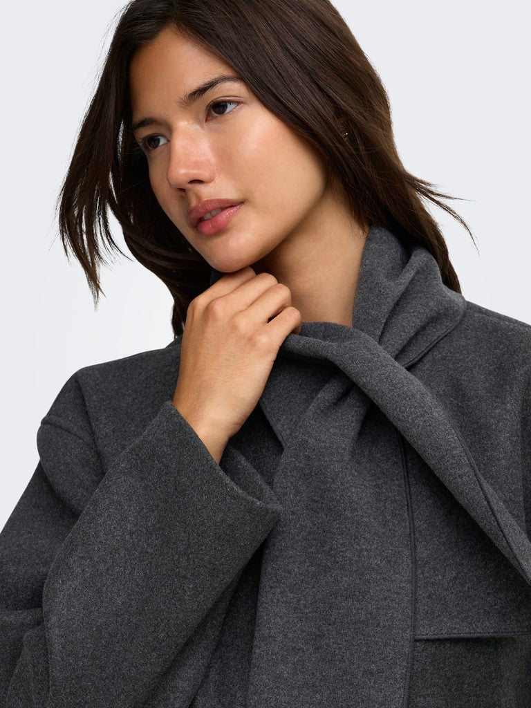ONLY Carrie Scarf Jacket | Dark Grey