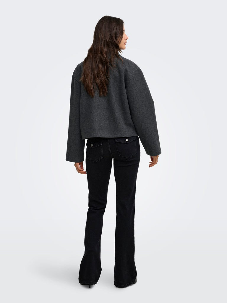 ONLY Carrie Scarf Jacket | Dark Grey