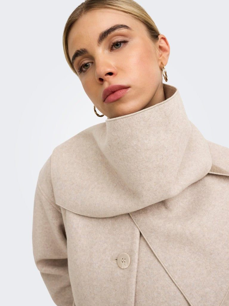 ONLY Carrie Scarf Jacket | Light Brown