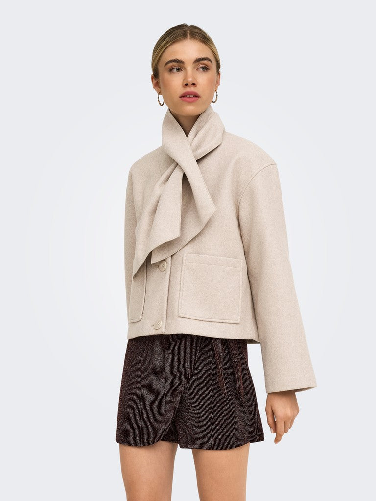 ONLY Carrie Scarf Jacket | Light Brown