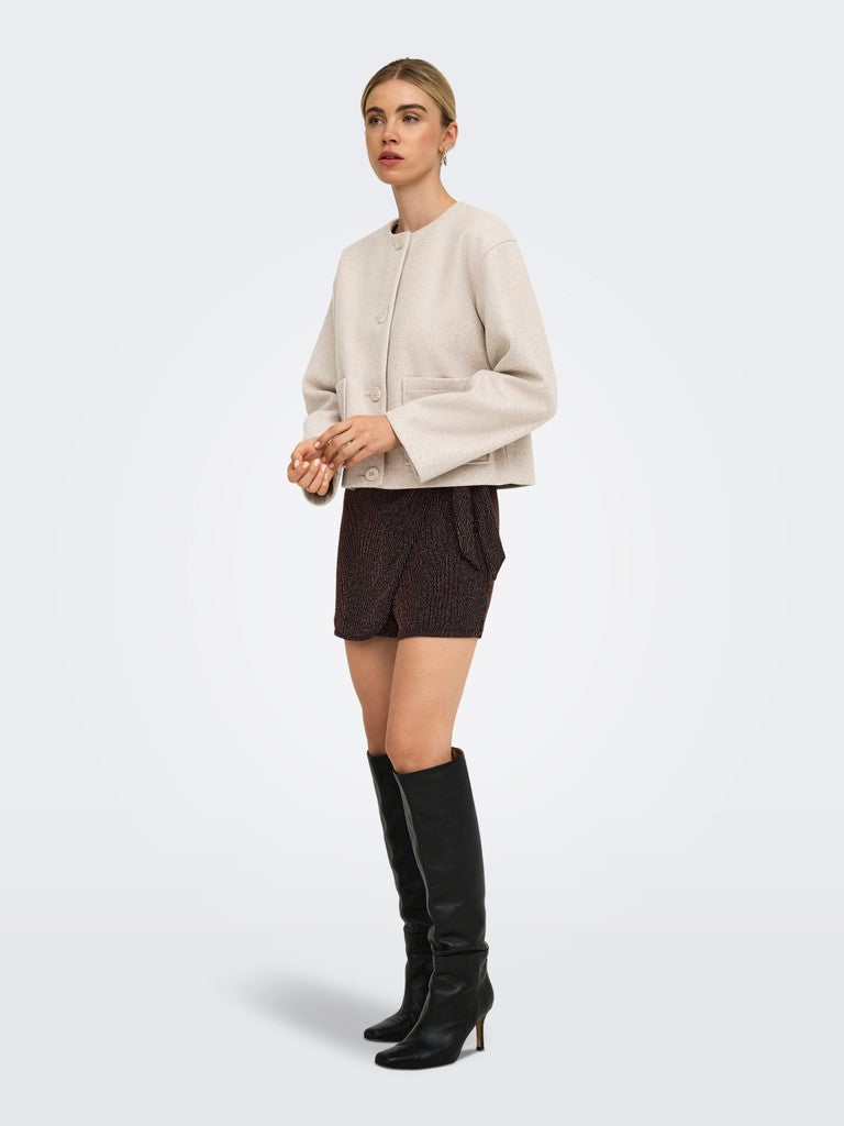 ONLY Carrie Scarf Jacket | Light Brown