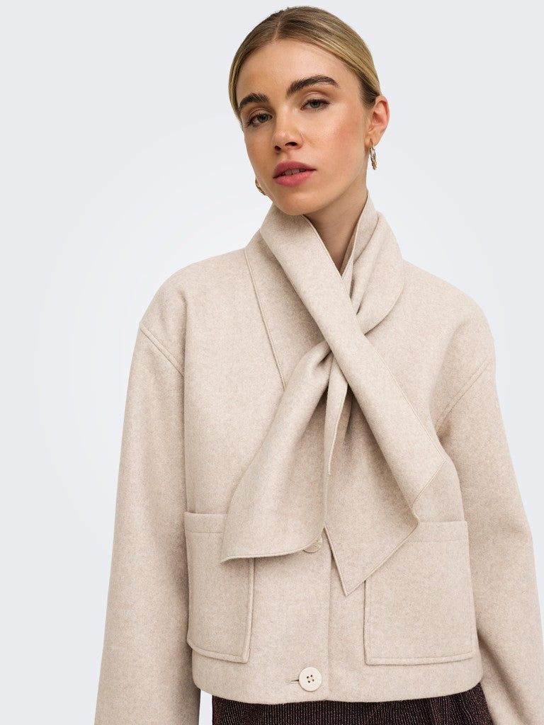 ONLY Carrie Scarf Jacket | Light Brown