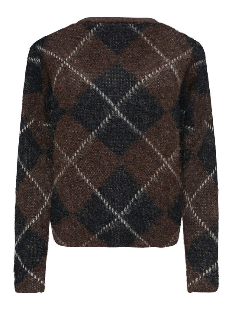 ONLY Noeme LS O-Neck Cardigan | Caffee